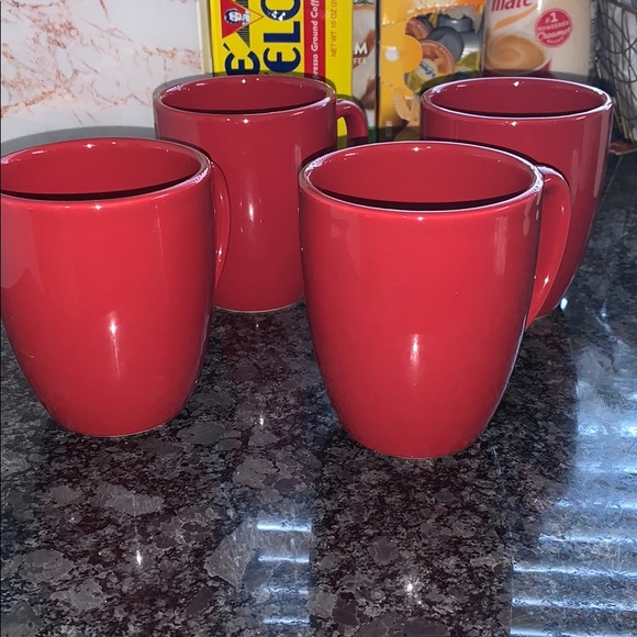 4 pc Burgundy Coffee Cup set ☕️ - Picture 3 of 4